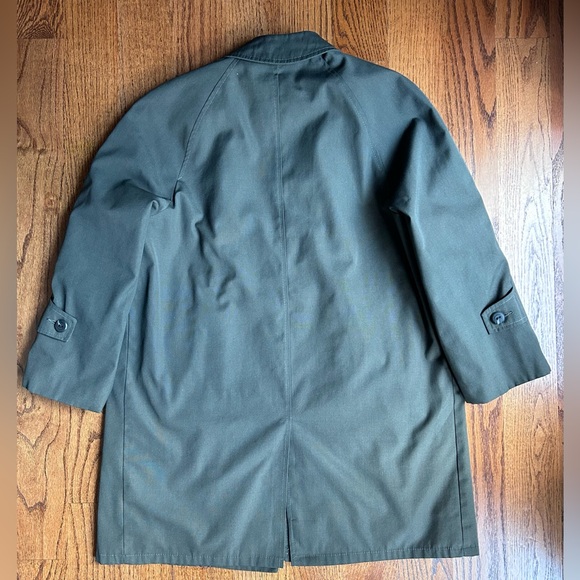 Vintage Koratron Military Green Trench Coat - Picture 2 of 10
